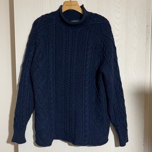 J. Crew Navy Cable Knit Sweater
